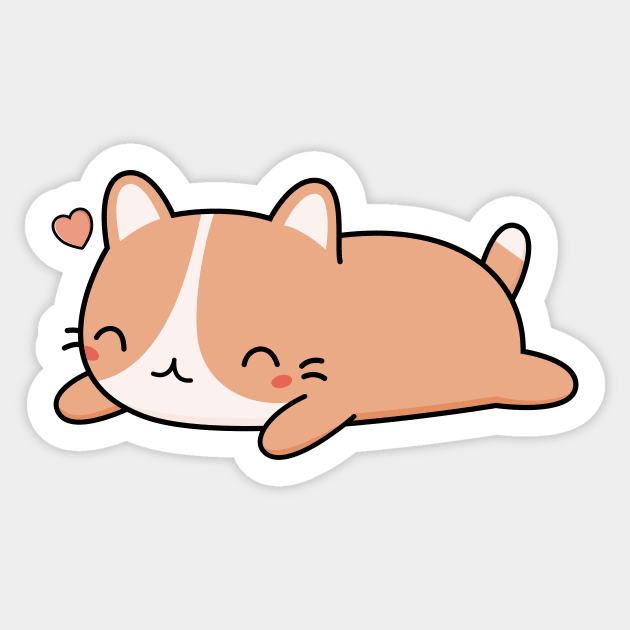 Kawaii Cute Cat Sticker by happinessinatee